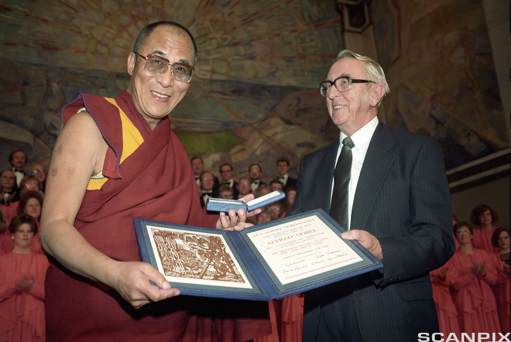 HH Dalai Lama Nobel Peace Prize 1